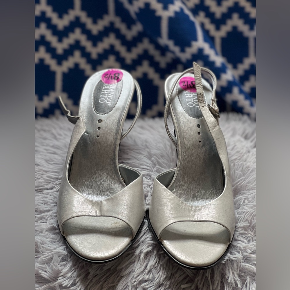 Franco sarto silver heels